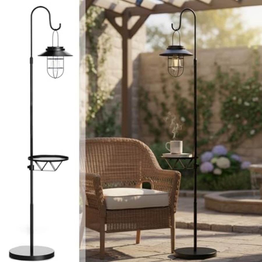 Solar Lamp - Lampada Solare da Terra con Tavolino,