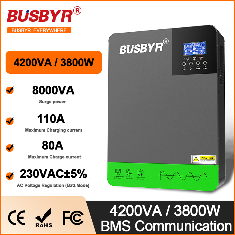 Charge Controller Solar - 4.2KW 6.2KW Inverter solari ibridi 24V