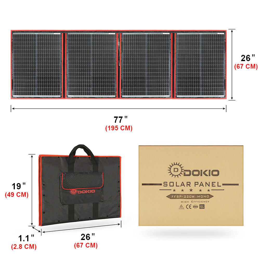 Solar Panel 200W - Pannello solare mono pieghevole flessibile da