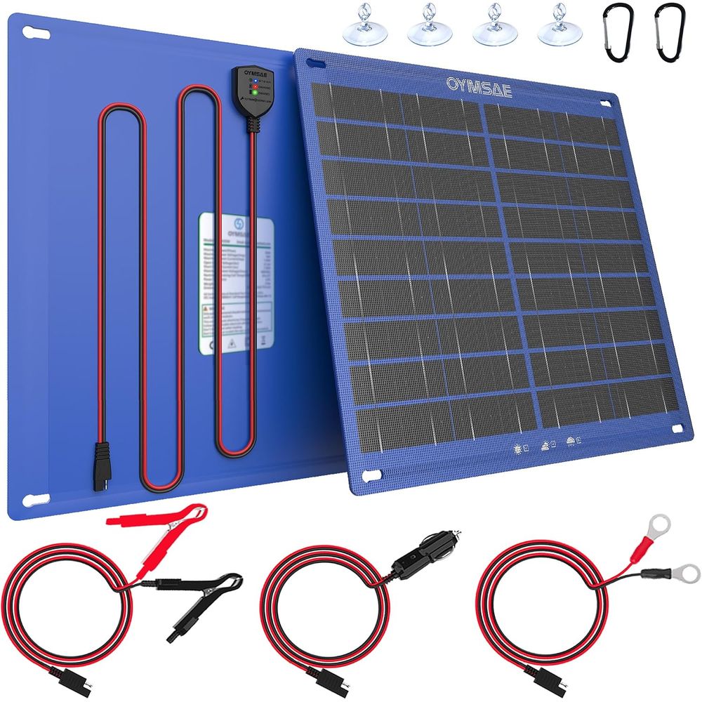 Solar Panel - Caricabatterie Solare per Auto 30W, Caricatore