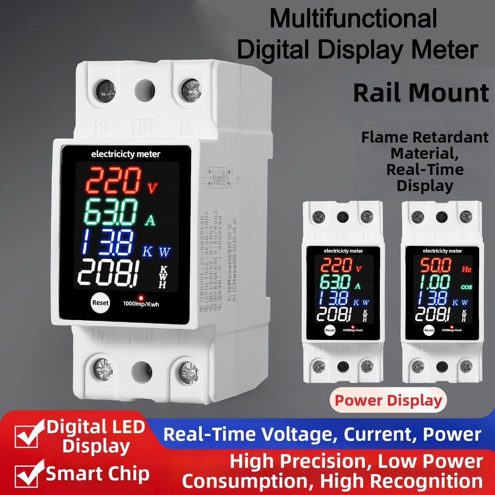 Energy Monitor Meter - Misuratore di elettricità del fattore di