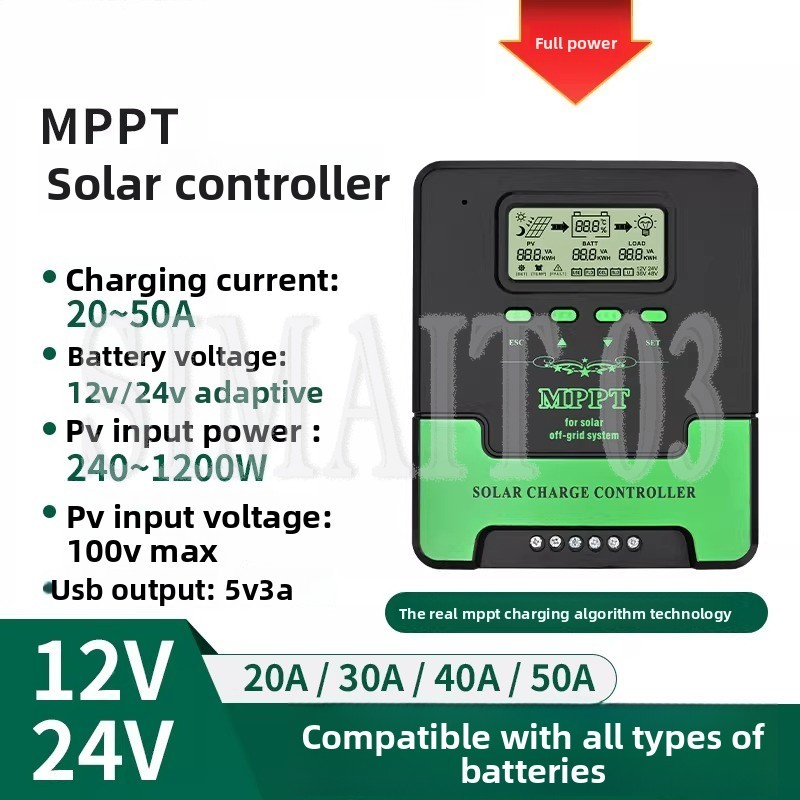 Charge Controller Solar - Regolatore di Carica Solare MPPT 12V/24V