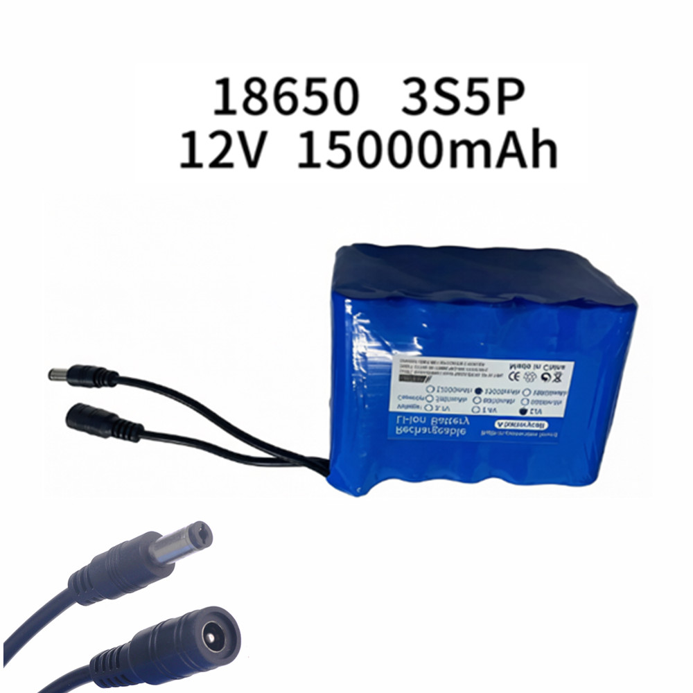 Lithium Battery 12V - Batteria per Pesca 12V 3S5P 15Ah