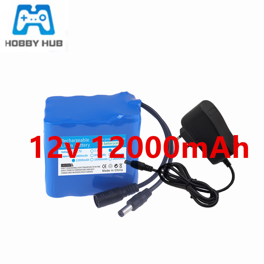 Lithium Battery 12V - Batteria 12V 12000mAh 3S4P, capacità reale,