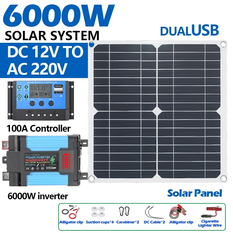 Kit solare da 6000W dotato di  - Solar Panel 200W recensione e prezzo