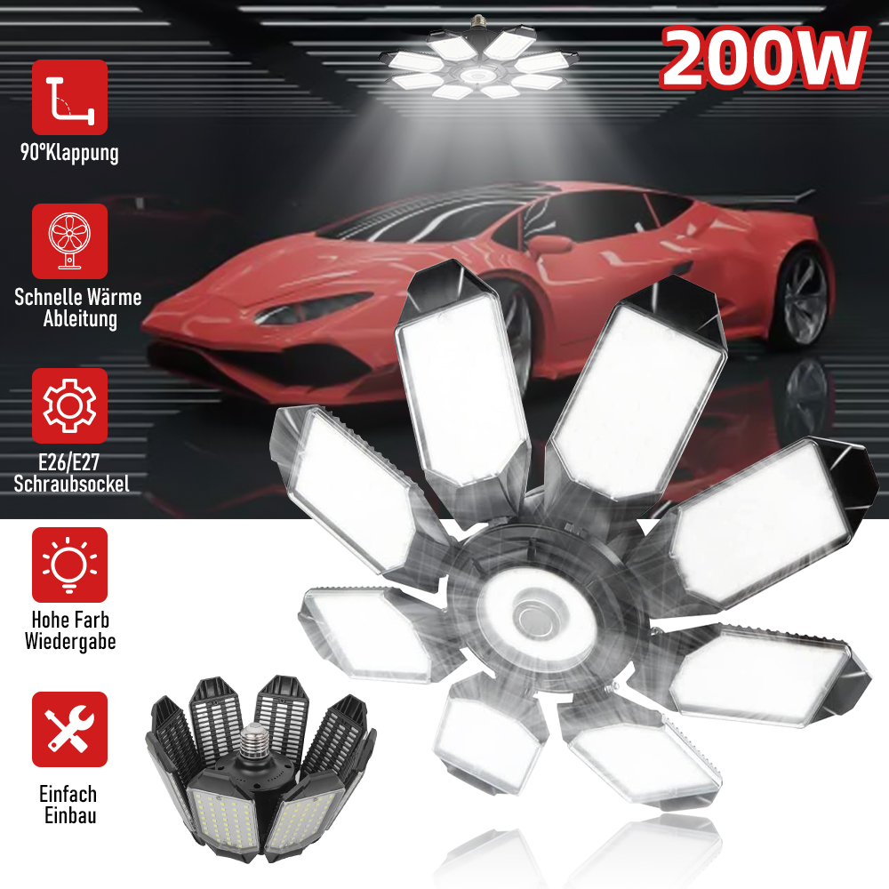 Lampadine a LED pieghevoli a L - Solar Panel 200W recensione e prezzo